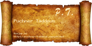 Puchner Taddeus névjegykártya